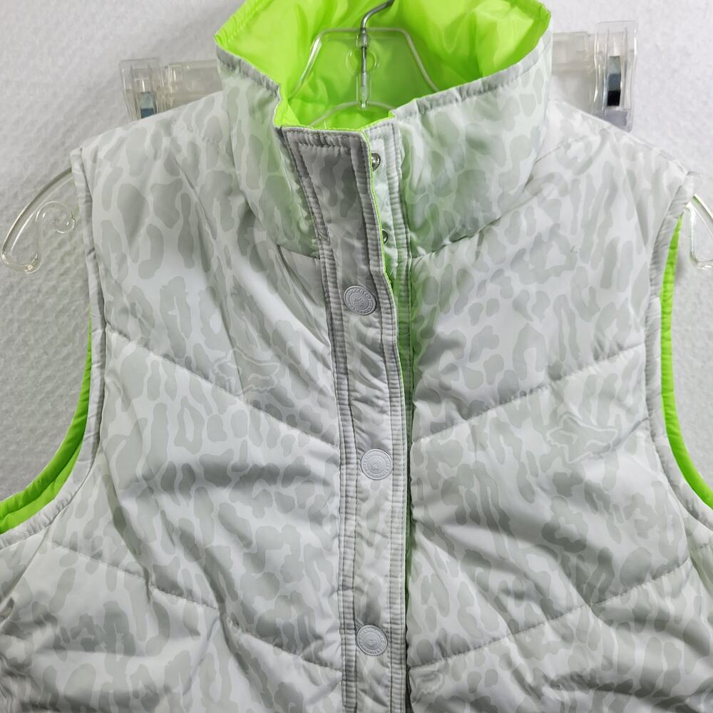 Fox Riders Company Reversible White & Green Vest Size S 32724-1 Clo